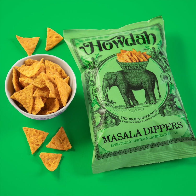 Howdah Masala Dippers Chips 150g Savory Spicy Delicious Chili Powder Pack of 12