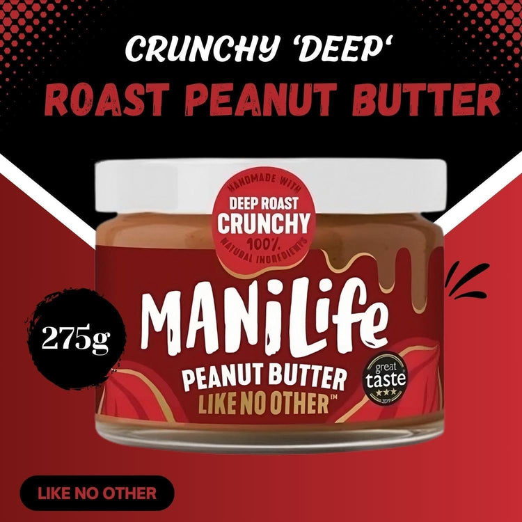 ManiLife Peanut Butter Deep Roast Crunchy with Delicious caramelly  275g X 3