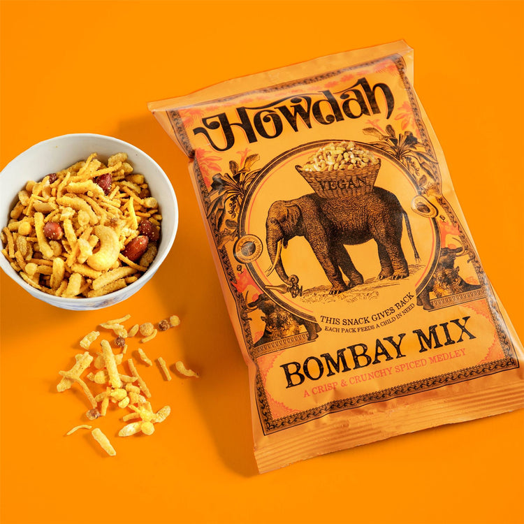 Howdah Bombay Mix 150g Sweet, Savory and Spicy Delicious Crispy Snacks Pack of 6