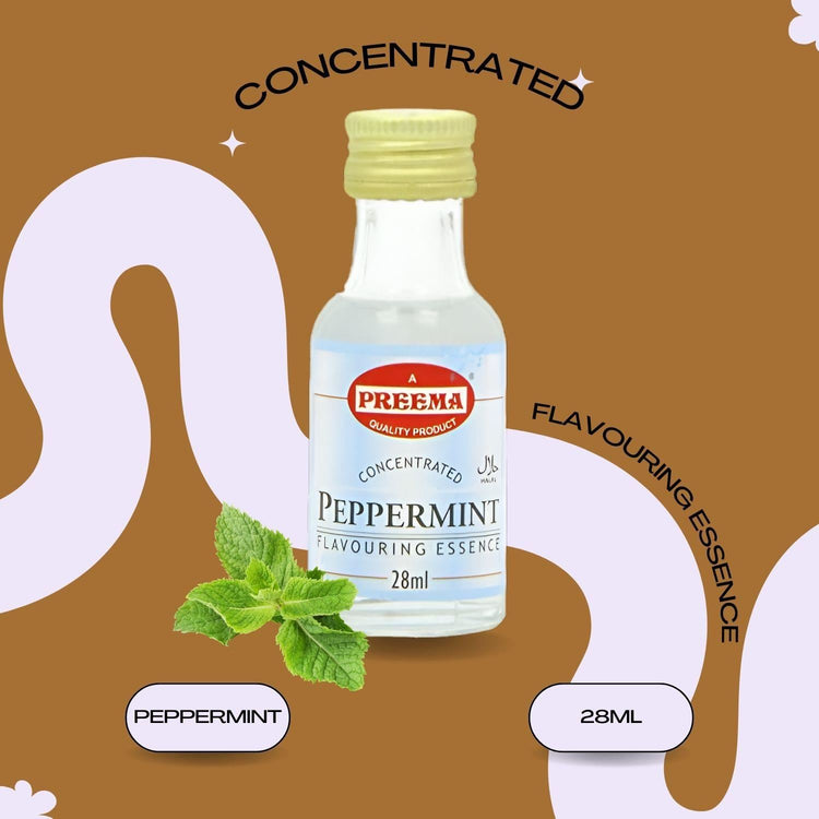 Preema Peppermint Flavouring Essence Baking Concentrated Synthetic 28ml X 4