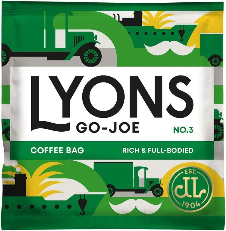Lyons Go Joe Rich and Full Bodied Freshly Roasted Ground Coffee 120 Sachet Pouch
