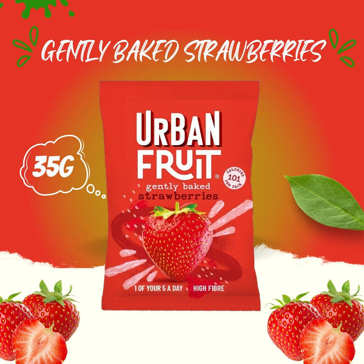 Urban Fruit Strawberries Flavour Dried Fruit Pouch with Delicius Tast 35g X 3