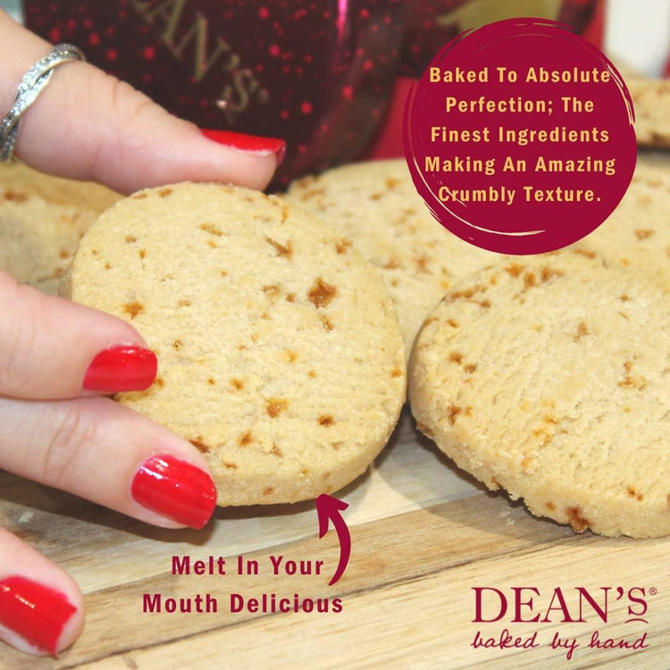 Dean's Sticky Toffee Pudding Shortbread Rounds 150g Toffee Biscuit Pack of 5