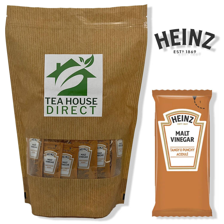 Heinz Malt Vinegar - Tangy Flavor Elevating Your Dishes - Convenient Single-Serve Packet for On-the-Go Zestiness - 400 Sachets