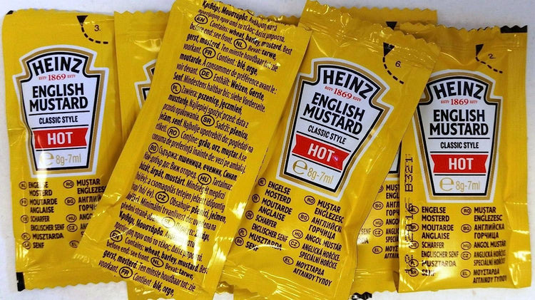 Heinz Hot English Mustard - 50 Sachets - 8g