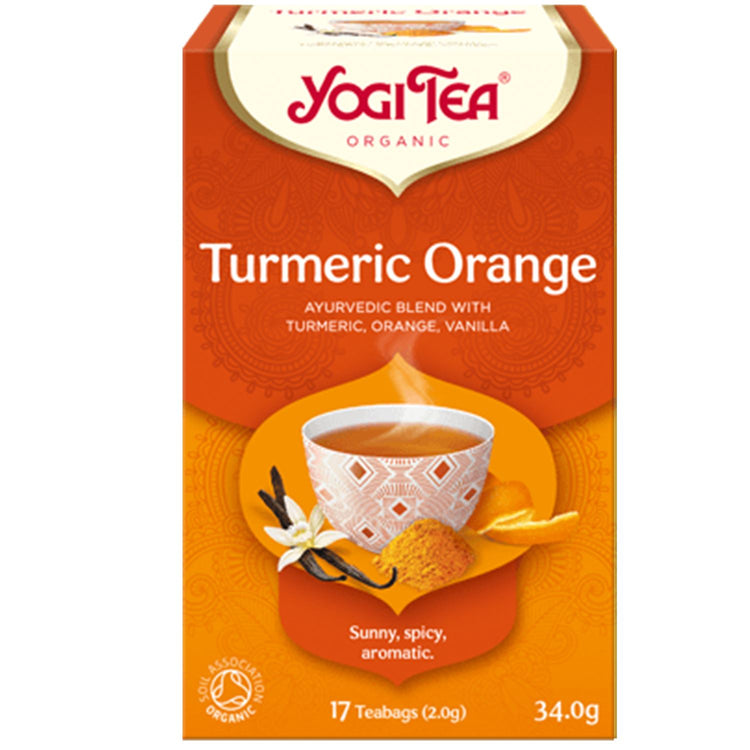 Yogi Tea Throat Comfort,Turmeric Orange, Good Night,Pure Happiness 4 boxes 1 Mug