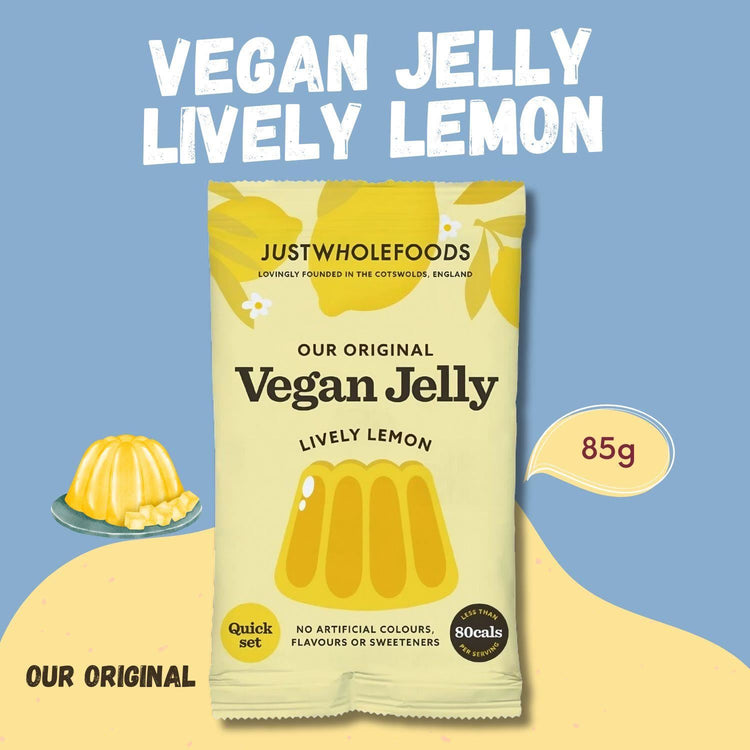 Just wholefoods Delightful Lively Lemon Vegan Jelly Crystals Flavour 85g x 5