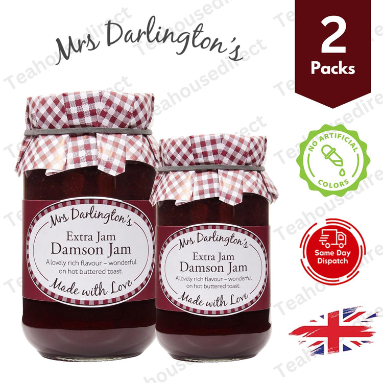 Darlingtons Damson Jam 340g, Deep and Delicious - 2 Packs