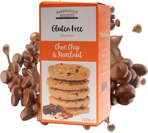 Farmhouse Biscuits Gluten Free Chocolate Chip & Hazelnut Biscuits 150g Pack of 6