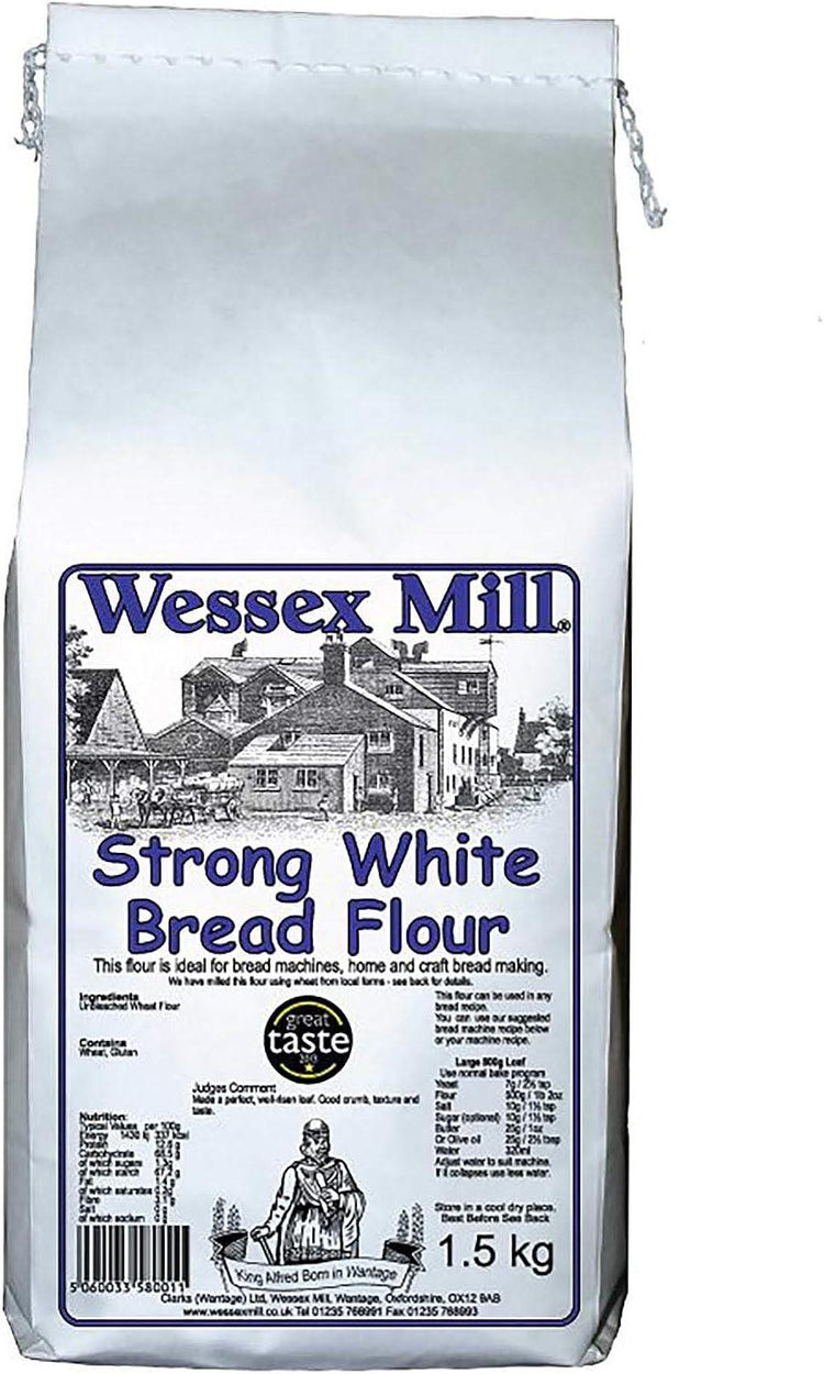 Wessex Mill 1.5kg Strong White Bread Flour (Pack of 2)