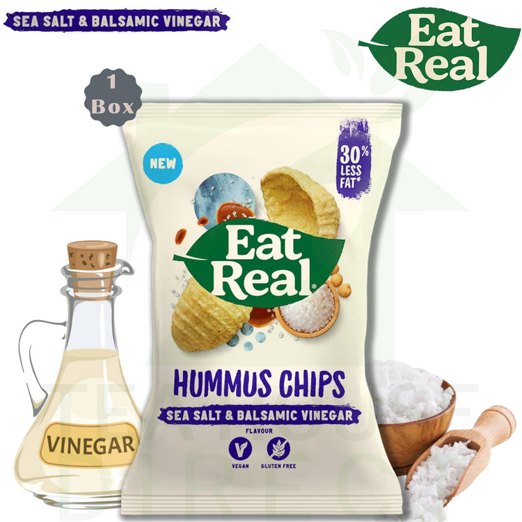 Eat Real H.C. SeaSalt & BalsamicVinegar (135gx10) Perfect Chips 1 Box