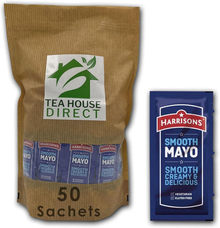 Harrison's Smooth Mayo To-Go Packets - Perfect for Lunch and Picnics | 50 Sachets