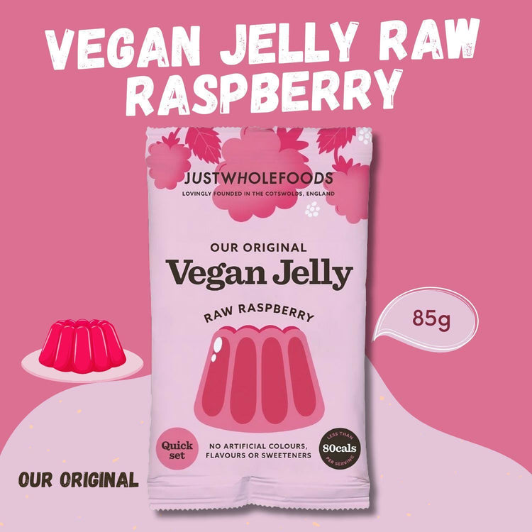 Just wholefoods Delightful Raw Raspberry Delicious Vegan Jelly Crystals 85g x 2