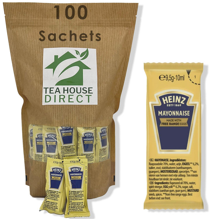 Heinz Mayonnaise Sauce Sachet - Creamy Indulgence for Your Tastebuds - Convenient Single-Serve Packet Perfect for On-the-Go Enjoyment, Anytime Flavor Boost - 100 Sachets
