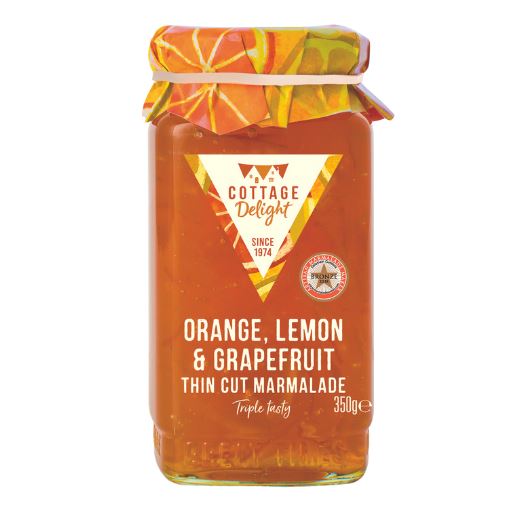 Cottage Delight Orange Lemon Grapefruit Marmalade 350g Triple Tasty Jam 4 Packs