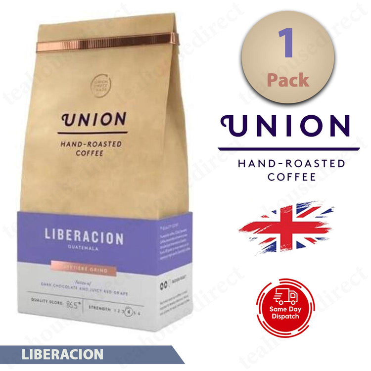 Union Hand Roasted Coffee Liberacion Guatemala Ground Coffee 200g (Pack of 1 - 6)