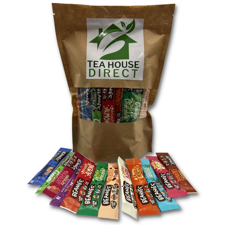 Beanies Mixed Flavour Instant Coffee - Irish Cream, Chocolate Orange, Caramel Popcorn, Mint Chocolate, Amaretto Almond, Coconut Delight, Nutty Hazelnut and more | Flavour for Every Mood | 360 Sachets