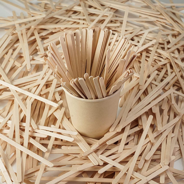 Wooden Stirrers for Coffee & Tea Biodegradable Sticks HotDrink x250 -140mm/5.5"