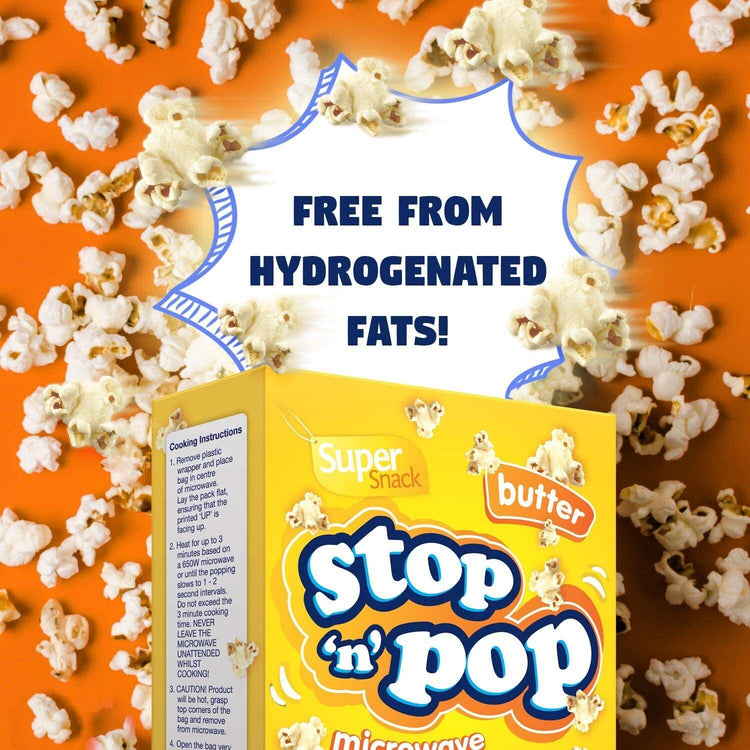 Stop 'N' Pop Sweet, Butter & Salted Super Snack Microwave Popcorn Box of 1 to 6