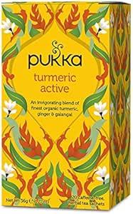 Pukka Herbal Organic Teas Tea Sachets - Turmeric Active Flavour Pack Of 4