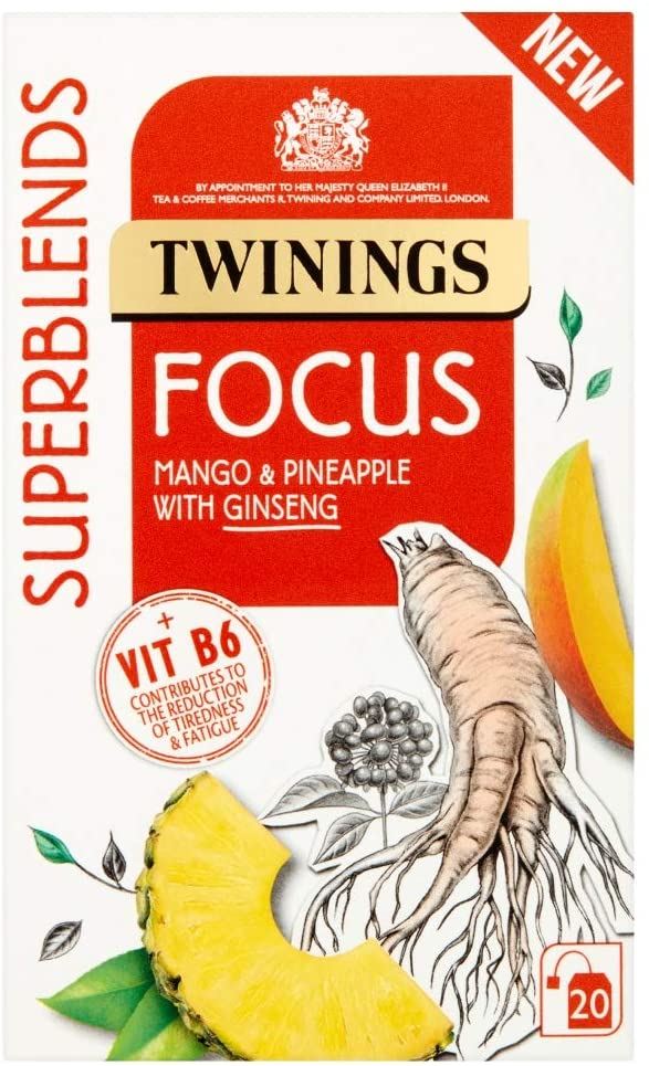 Twinings Superblends Teas Tea 100 Sachets Envelopes - Focus Flavour