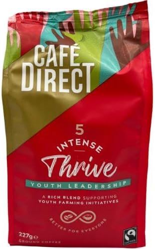 Cafe Direct Intense Roast & Ground Intense Fairtrade Roast Coffee 227g Pack of 5