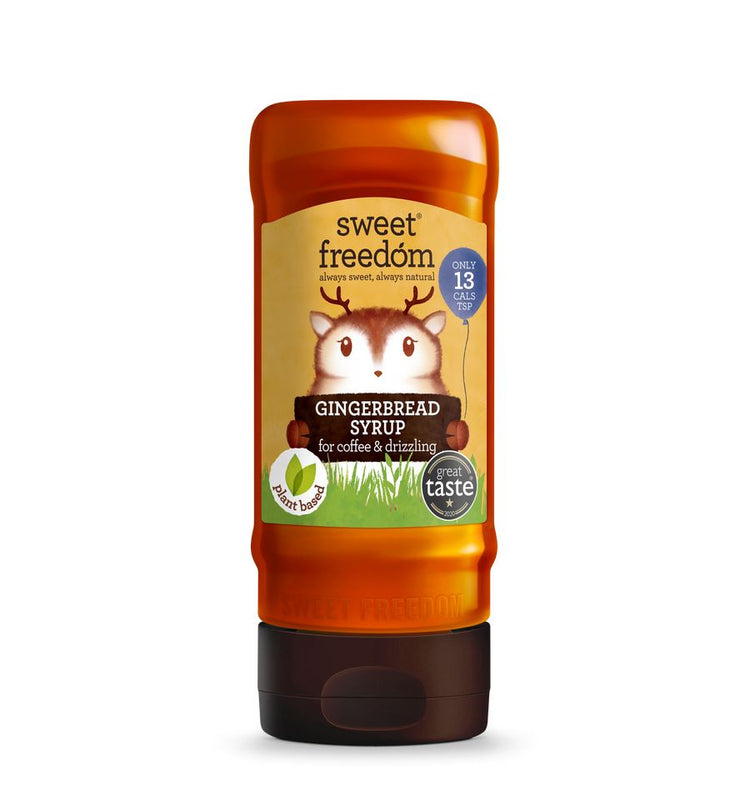 Sweet Freedom Gingerbread Syrup 350g for Coffee and Drizzling Syrup Pack of 6