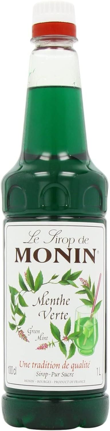 MONIN Premium Green Mint Syrup 1L for Coffee and Cocktails 5 Packs Colourings