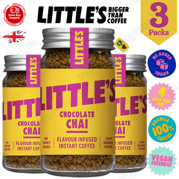 Littles Chocolate Chai 50g, A Fusion of Richness,Spice & Chai Goodness - 3 Packs