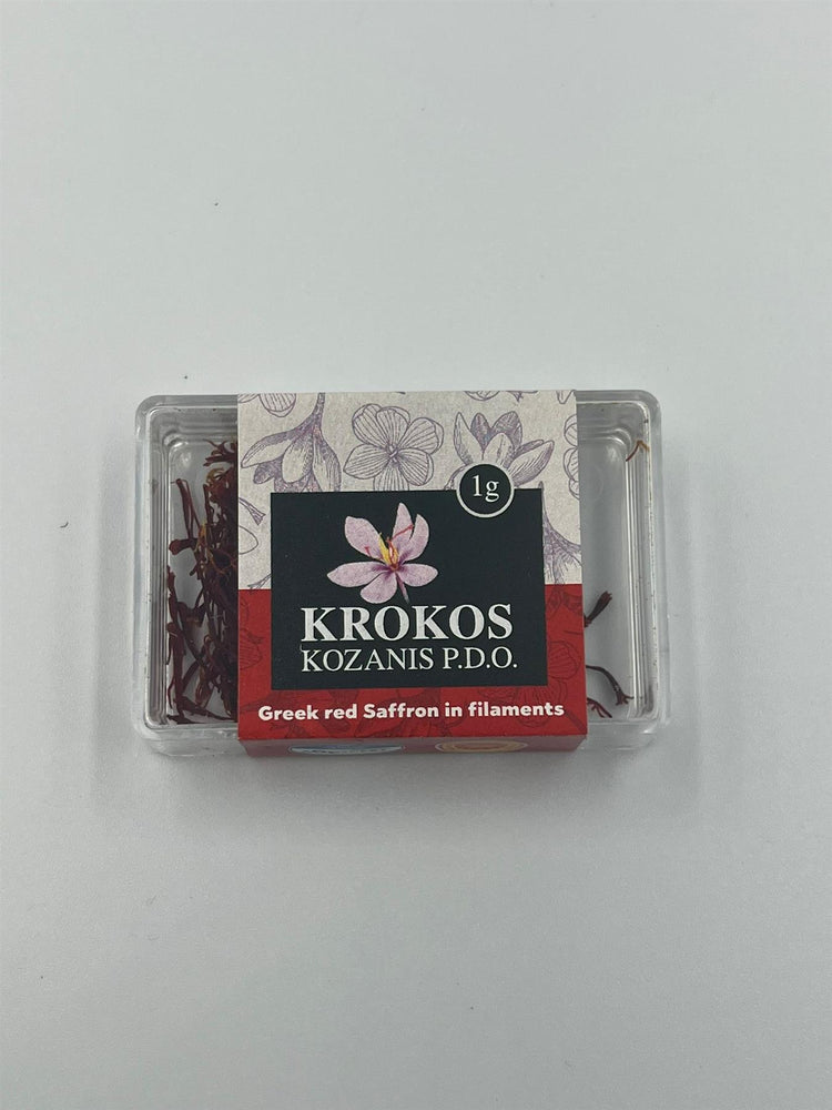 Krokos Kozanis Greek Red Saffron Produced & Packed in Greece 1g (4 Packs)