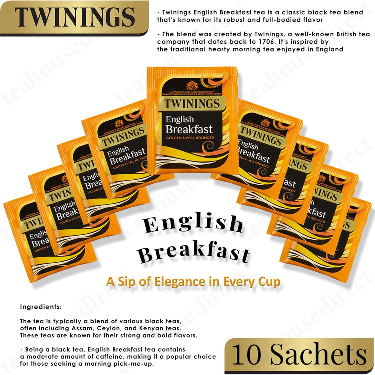 Tea Gift Set With Walkers Shortbread Flavours 6 Sachets | Lotus Biscoff Cookies 10 Packs | Twinings English Breakfast 10 Sachets | Twinings Earl Grey 10 Sachets |Luxury Blue Box Gift Hamper