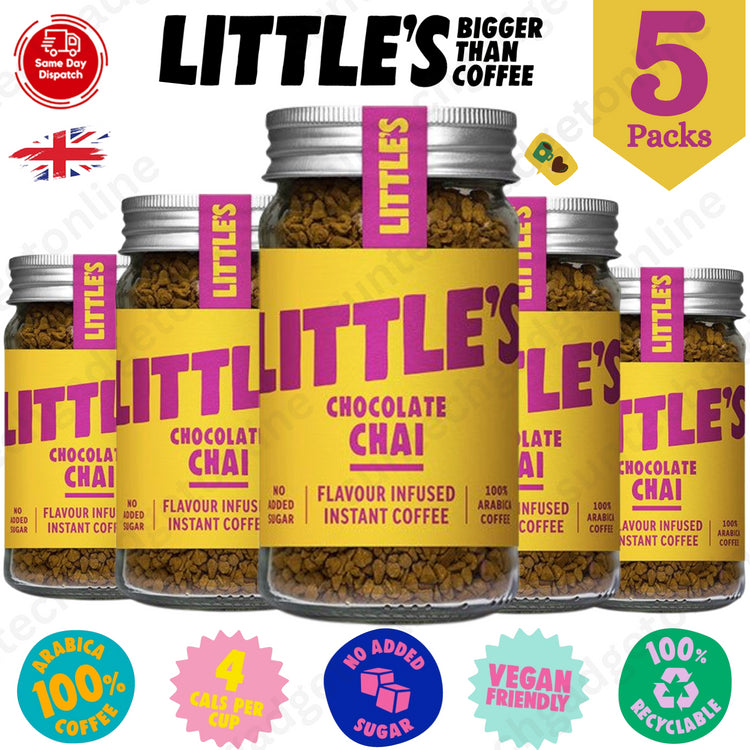 Littles Chocolate Chai 50g, A Fusion of Richness,Spice & Chai Goodness - 5 Packs