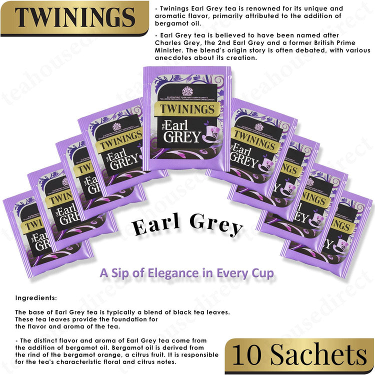 Tea Gift Set With Walkers Shortbread Flavours 6 Sachets | Lotus Biscoff Cookies 10 Packs | Twinings English Breakfast 10 Sachets | Twinings Earl Grey 10 Sachets |Luxury Blue Box Gift Hamper