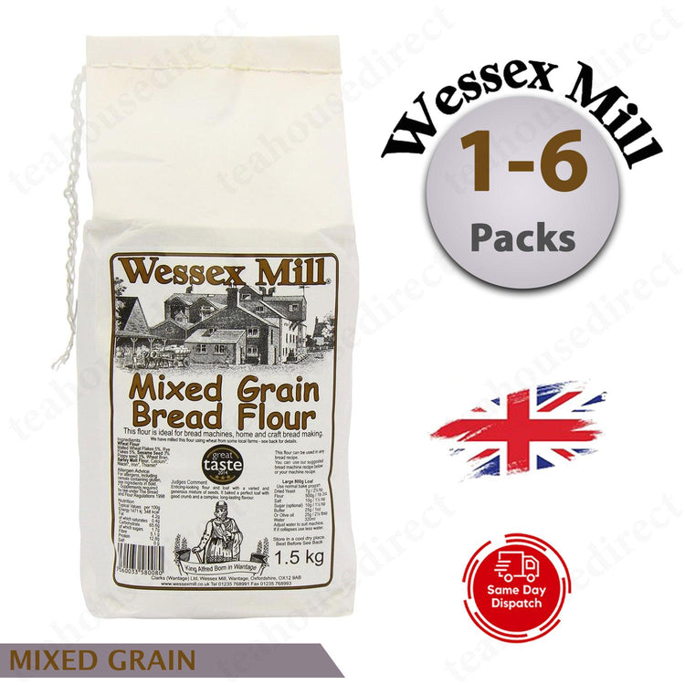 Wessex Mill 1.5kg Mixed Grain Bread Flour (Pack of 1 of 6)