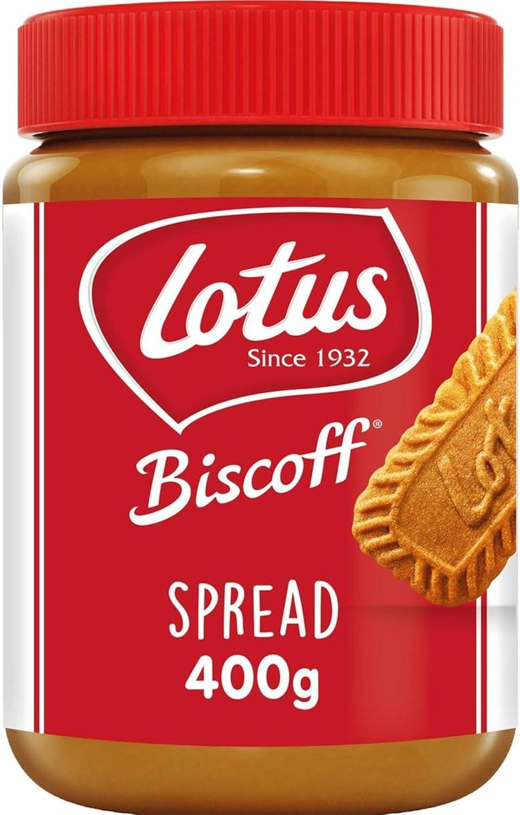 Lotus Biscoff Smooth Biscuit Spread 400g Pack of 1 to 6