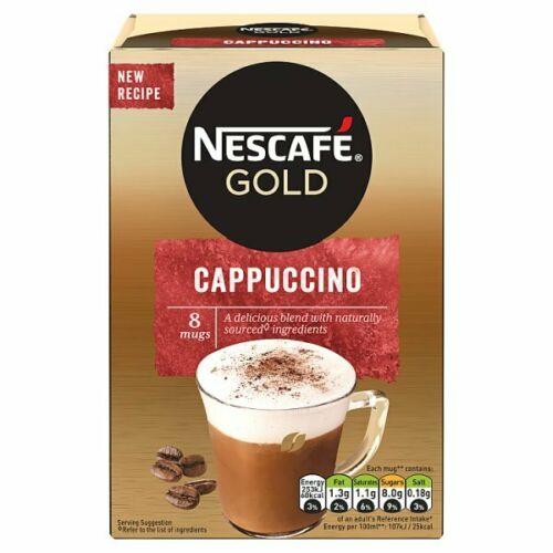 3 Box Nescafe Gold Frothy Instant Coffee Sachets 8 Mugs - Cappuccino Flavour