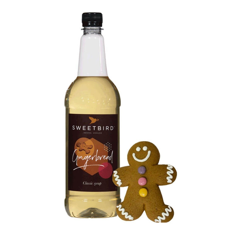 Sweetbird Gingerbread Syrup 1 Lte White and Dark Hot Chocolates Syrup Pack of 5