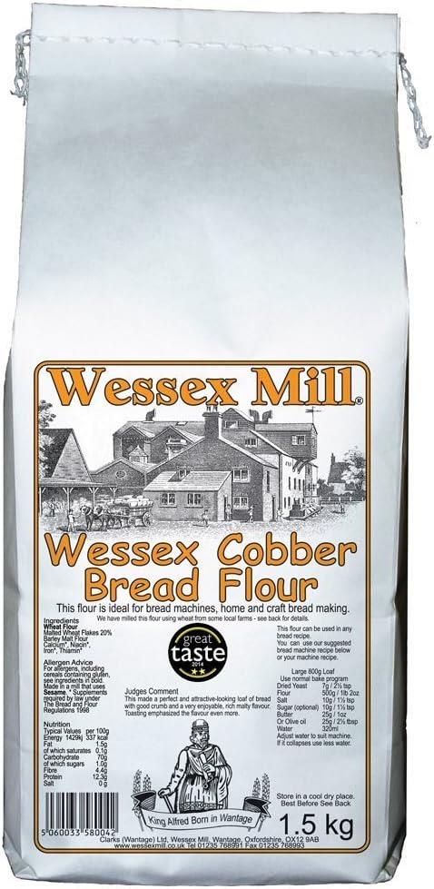 Wessex Mill Flour Cobber Bread Flour 1.5kg (Pack of 1)