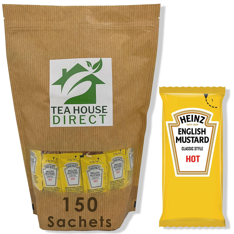 Heinz English Mustard Classic Style Hot Sauce - Infuse Your Dishes with Authentic English Flavor - Convenient Single-Serve Packet for On-the-Go Deliciousness - 150 Sachets