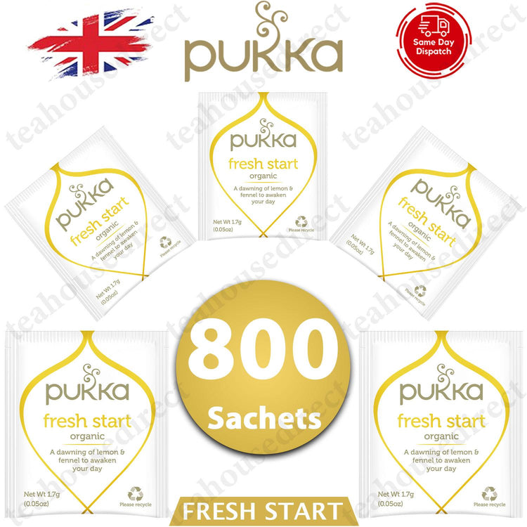 Pukka Herbal Organic Teas Tea Sachets - Fresh Start (20 to 1000 Sachets)