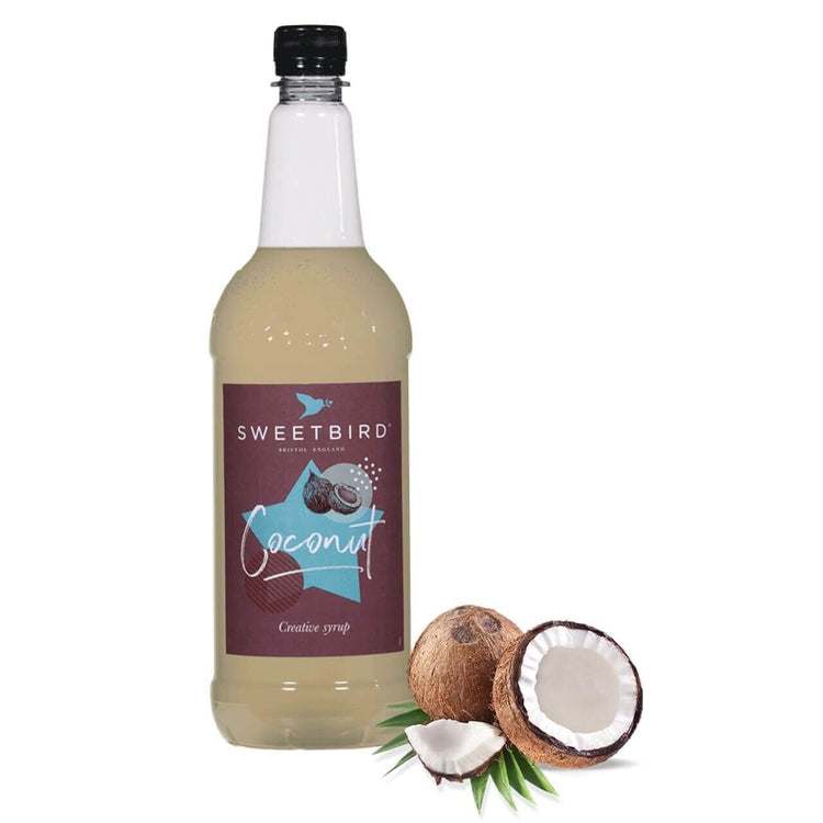 Sweetbird Coconut Syrup 1 Lte Refreshing Tropical Taste Vegan Syrup Pack of 4