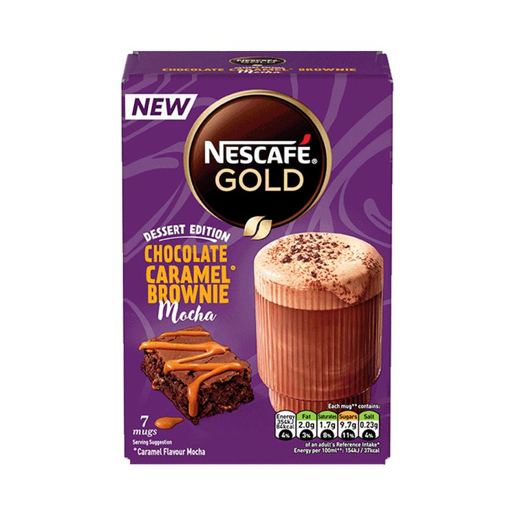 Nescafe Gold Chocolate Caramel Brownie Mocha Coffee 7 Sachets Dessert Edition