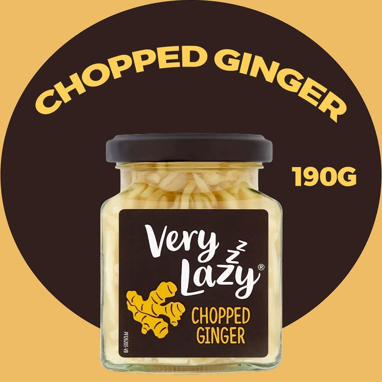 Very Lazy Pre-Chopped Ginger Delicious Flavor Chop Fresh Ginger Spicy 190g x 6