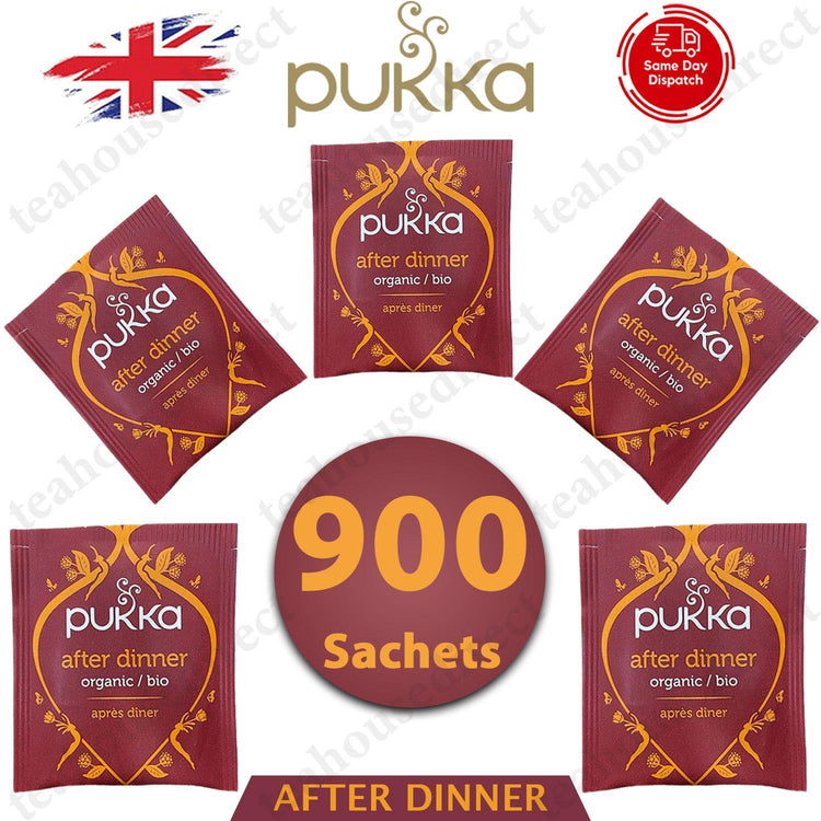 Pukka Herbal Organic Teas Tea Sachets Caffeine Free - After Dinner (900 Sachets)