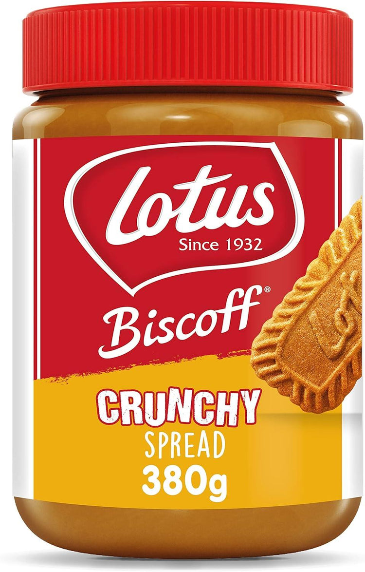 Lotus Biscoff Sweet Crunchy Caramelised Biscuit Spread Speculoos Flavour (380g x 6)