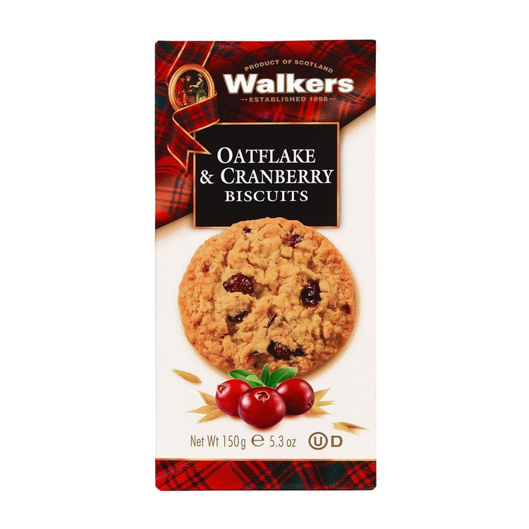 Walkers Oatflake and Cranberry Biscuits 150g Shortbread Biscuits Pack of 12