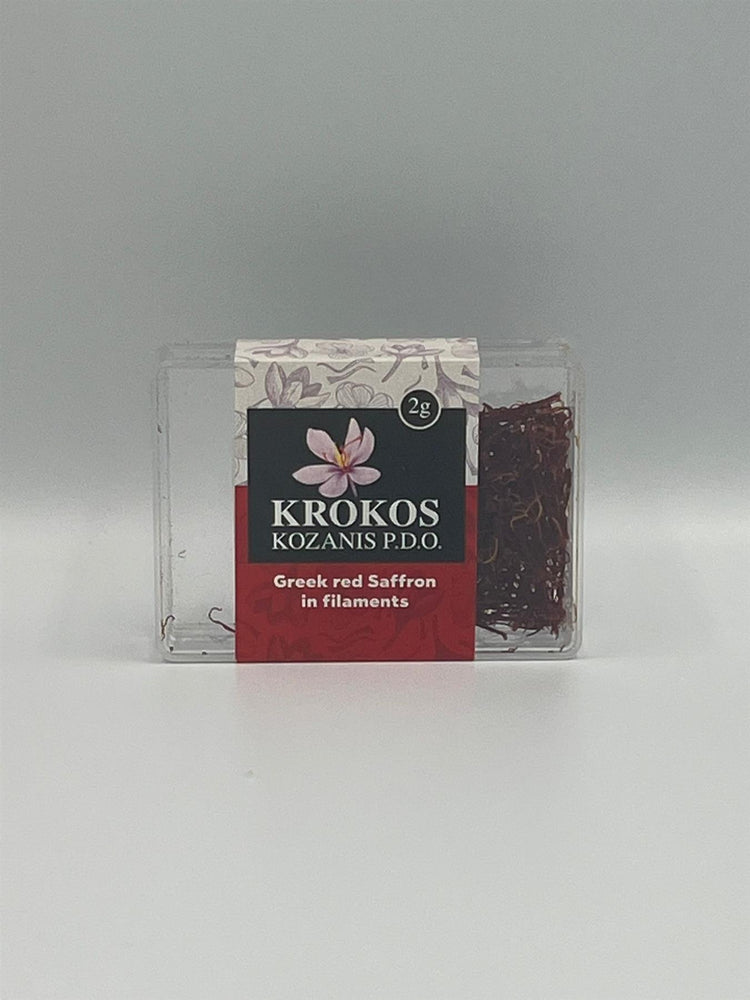 Krokos Kozanis Greek Red Saffron Produced & Packed in Greece 2g (4 Packs)