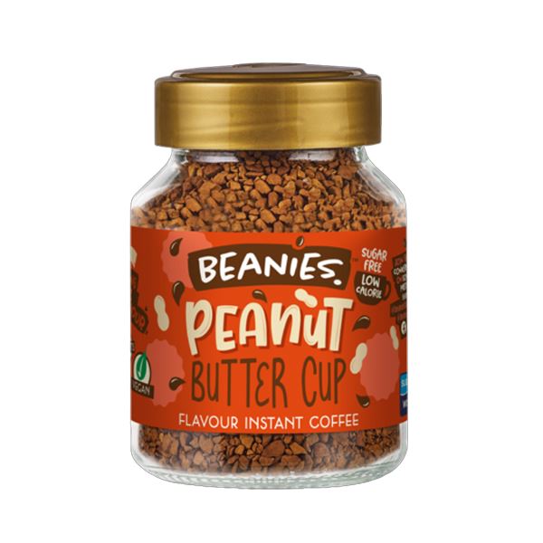 Beanies Peanut Butter Cup Instant Coffee Shop Flavours 50g Sugar Free Pack of 6