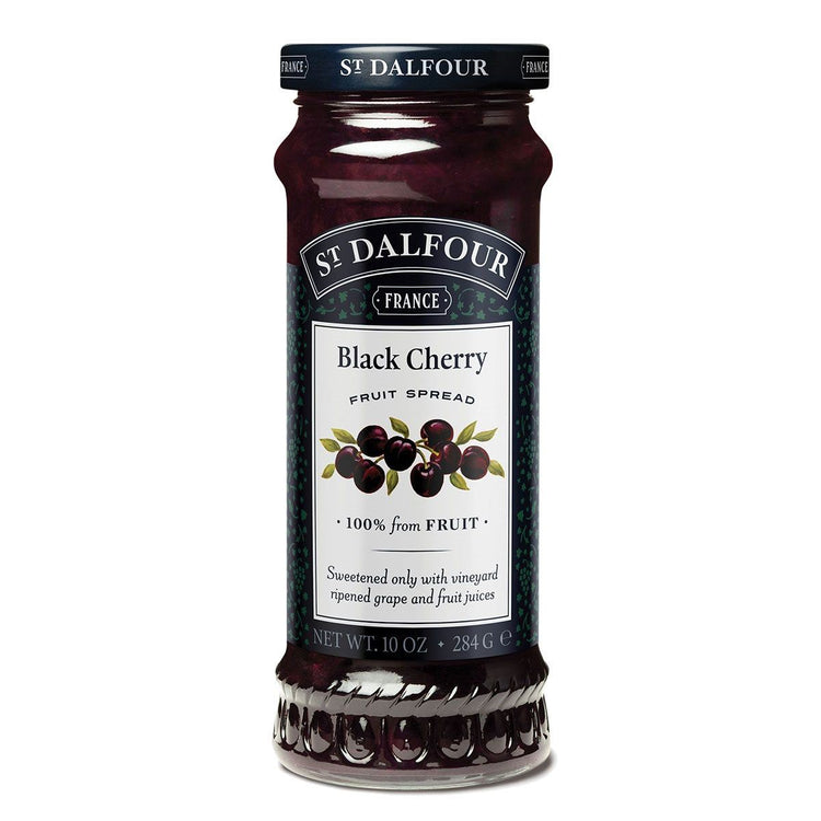 St Dalfour Black Cherry Fruit Spread 284g Jam 100% from Fruit Jam 1 Pack