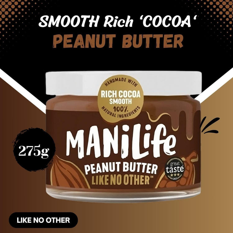 ManiLife Peanut Butter Rich Cocoa Smooth with Delicious caramelly Taste 275g X 2